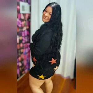 Plus Size Fuzzy Star Shorts